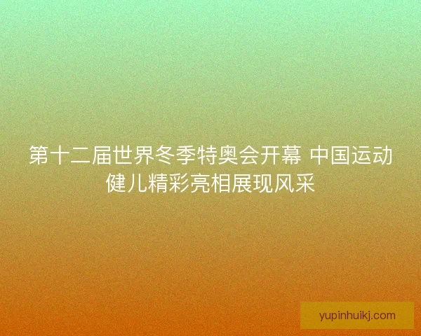第十二届世界冬季特奥会开幕 中国运动健儿精彩亮相展现风采